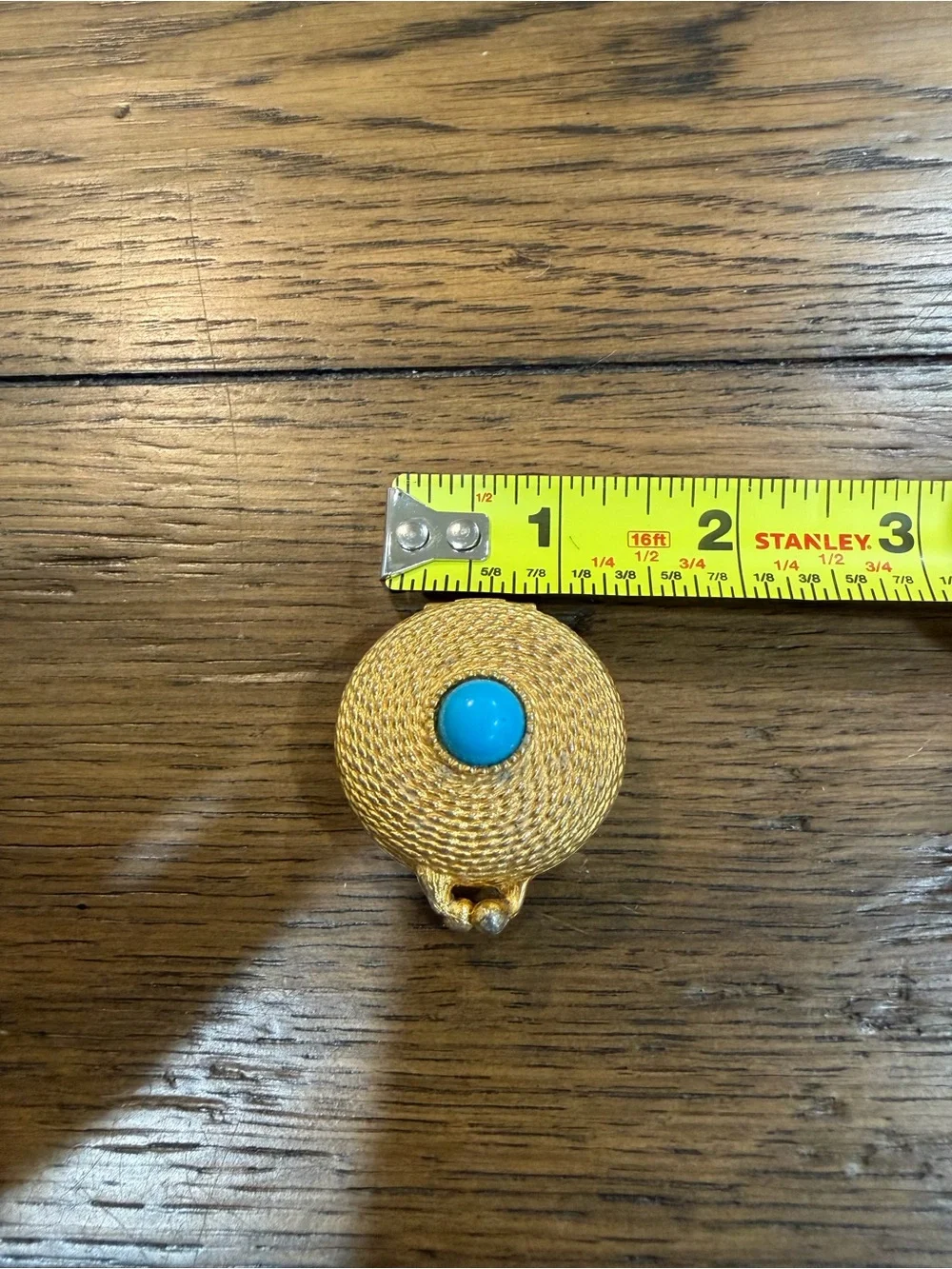 Estee Lauder Gold-Tone Compact with Turquoise Cabochon